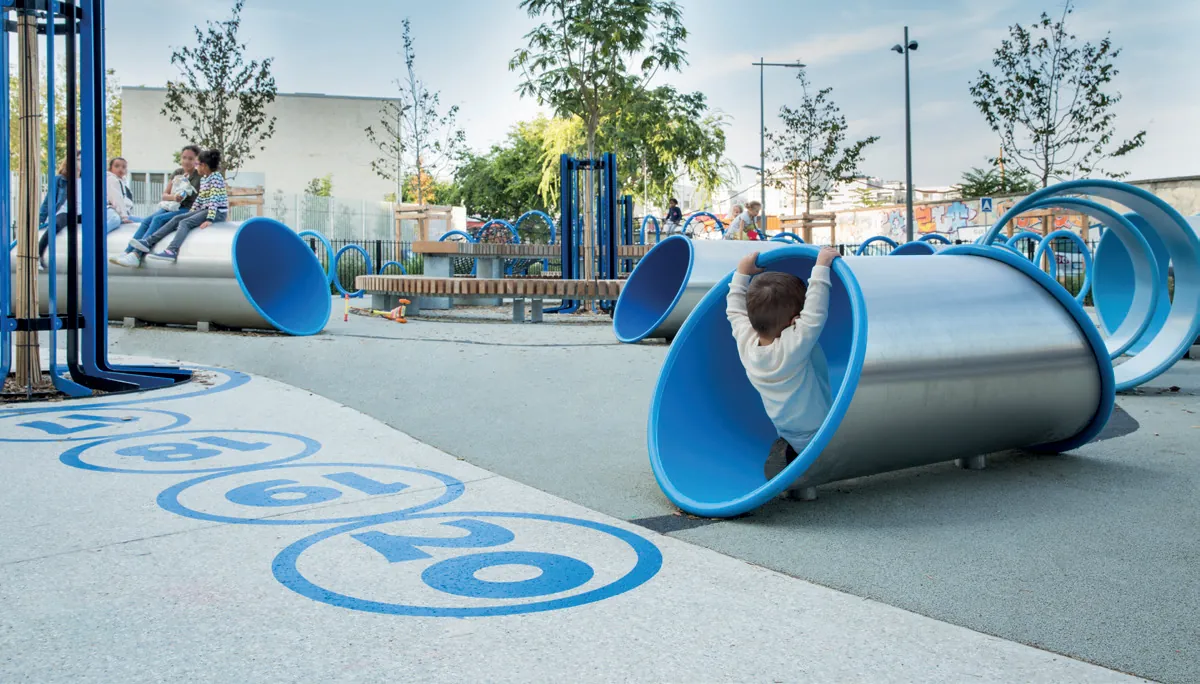 Square des Girondins — design actif Pro Urba, Lyon (69)